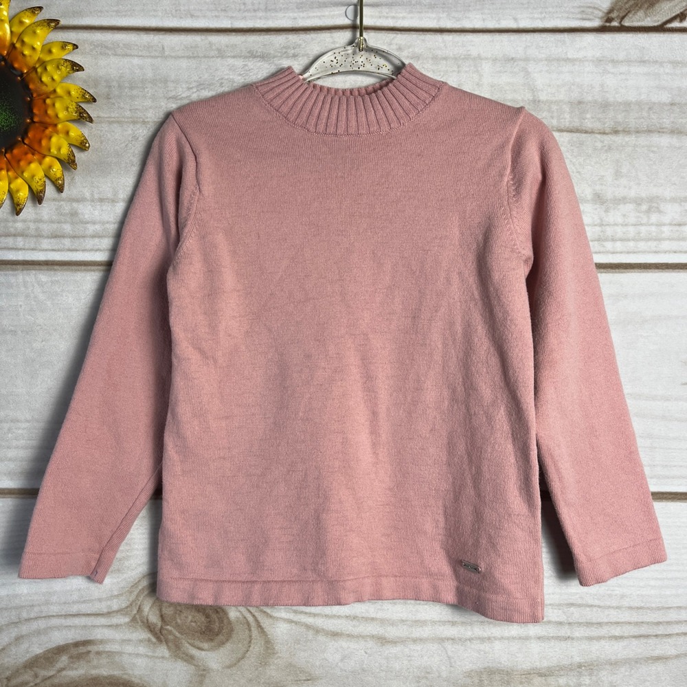 Mayoral Pink Mock Neck Long Sleeve Knit Sweater Top Kids 24m